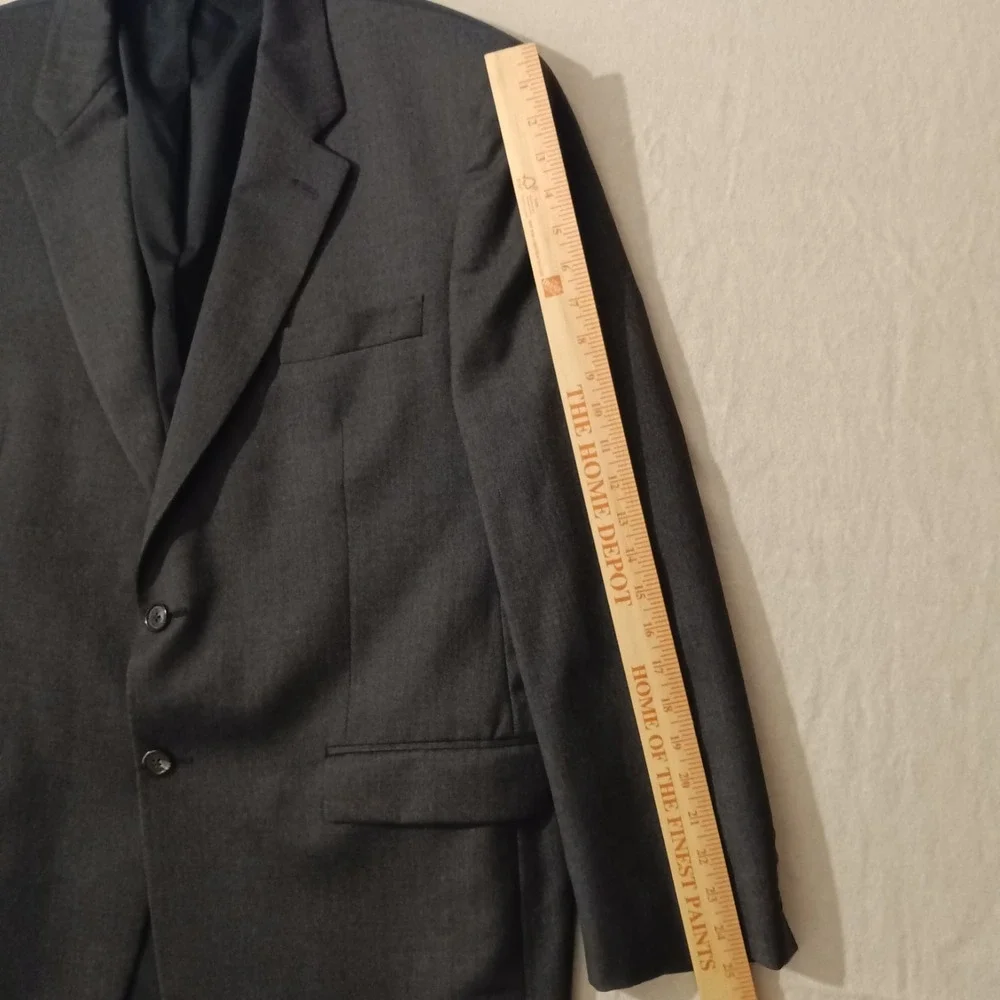Lauren Ralph Lauren Men's Dark Gray Suit Jacket Blazer 100% Wool‎ – Size 44R